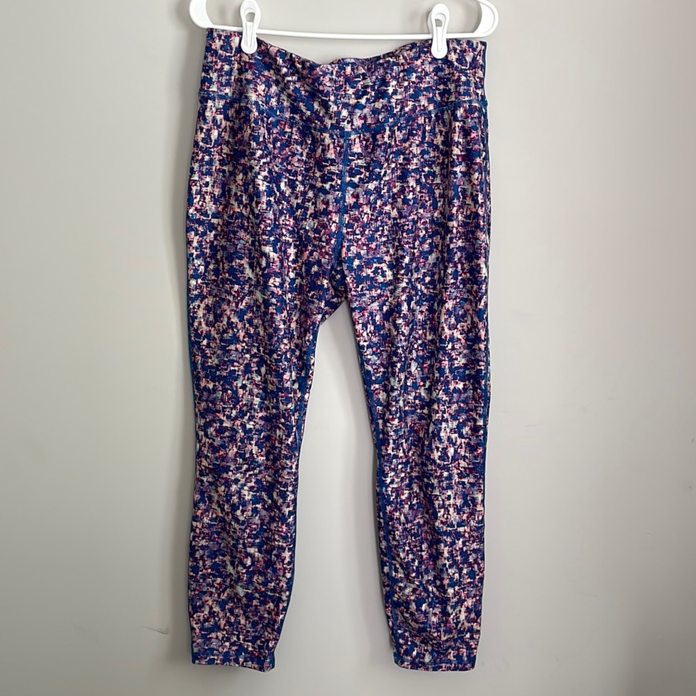 Avia Workout leggings- Blue-Purple-Pink-White-XL (16-18)